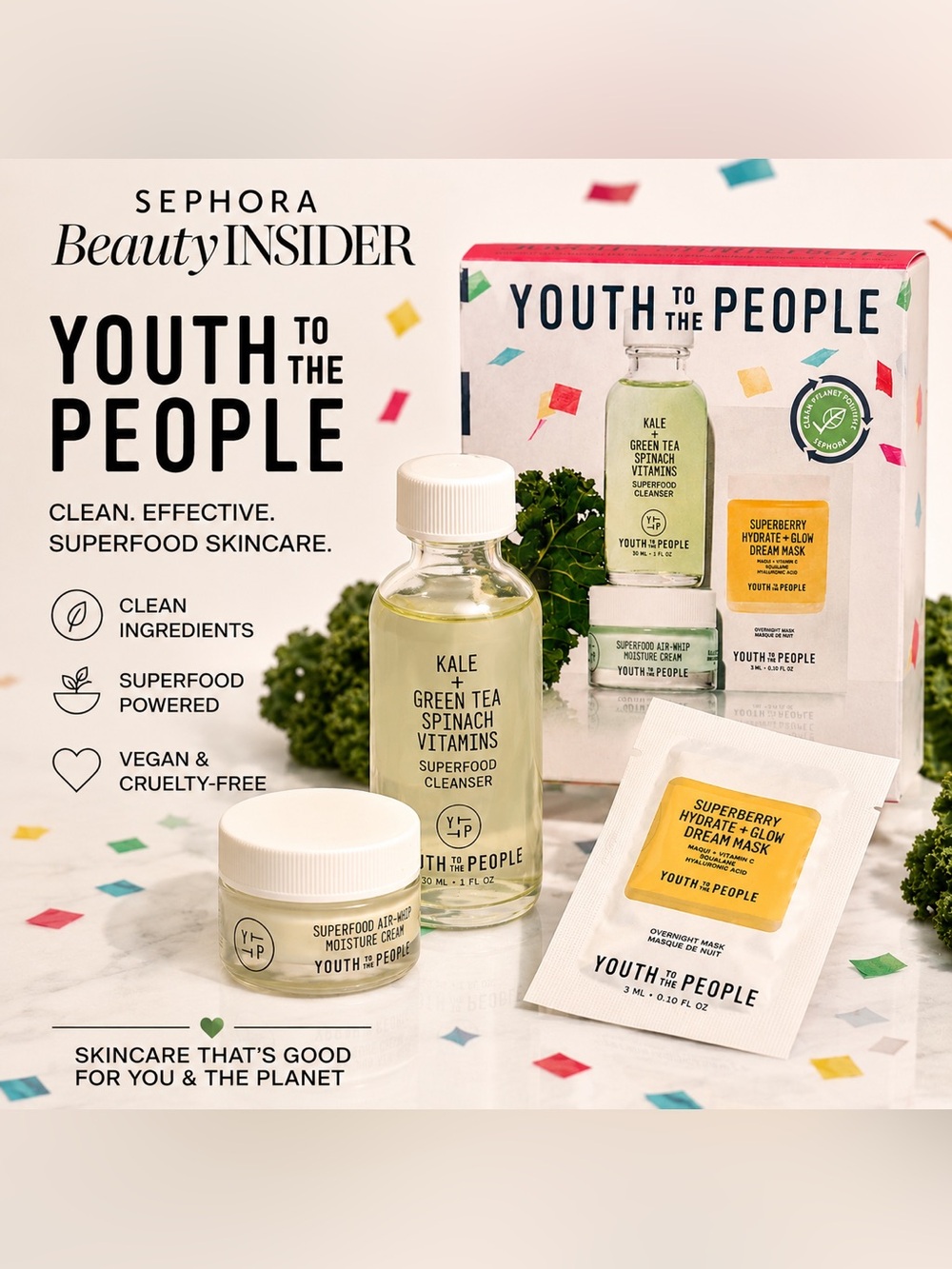 NEW Sephora Beauty Insider x Youth To The People Skincare Birthday Set